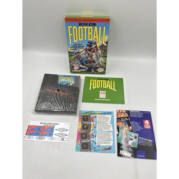 Play Action Football (Nintendo NES, 1990) Authentic Complete CIB - Picture 1 of 16